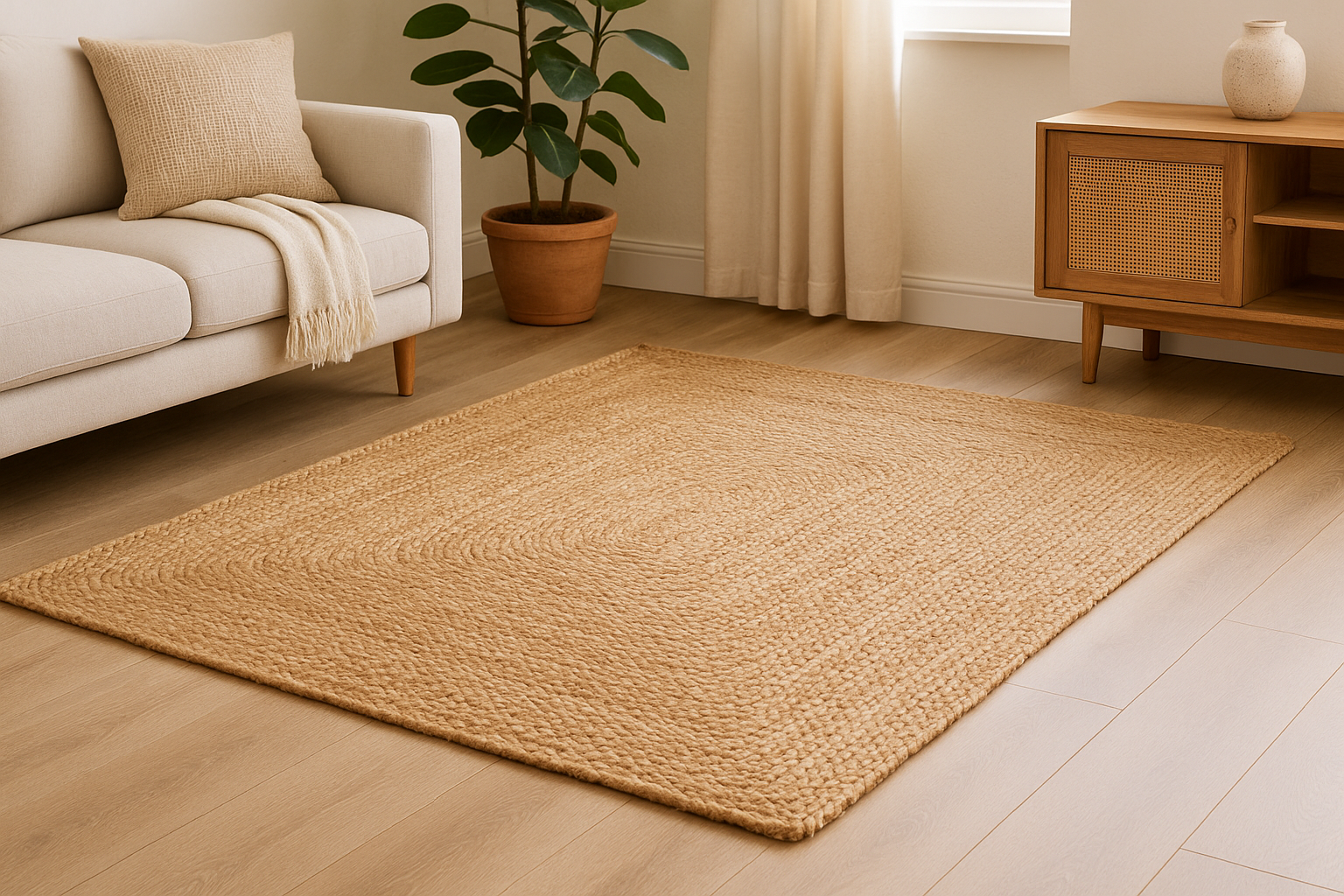 Handwoven Jute Rug by OwlMBee